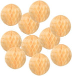 PATIKIL 10pcs 14" Honeycomb Balls Tissue Paper Pom Poms, Party Hanging Paper Honeycomb Balls Decoration for Birthday Wedding Home Backdrop Decor, Beige Yellow by PATIKIL