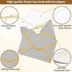 200 PCS Congratulations Cards with Envelopes, 4x6 Inch Gold Foil Lettering - Image 3