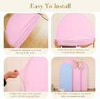 Set of 3 Arch Backdrop Covers Stretchy Spandex Pink Blue for Gender Reveal - Image 5