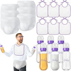 6 Sets Bottle Chug Baby Shower Games Juegos Para Plastic Baby Bottles Bibs Disposable Diapers Gender Reveal Games Baby Changing Diaper Race Game Decoration (Purple) by giftlyze
