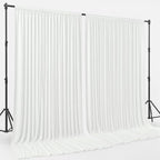 Joydeco 20x10ft Wrinkle Free White Backdrop Curtain for Parties - Image 3