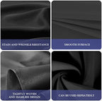 FINDYOU 6 Pack Black 60 Inch Round Tablecloths for 6 Foot Rectangle Tables. Stain and Winkle Resistant Polyester Washable Table Cloths for Parties Wedding Dining - Image 4