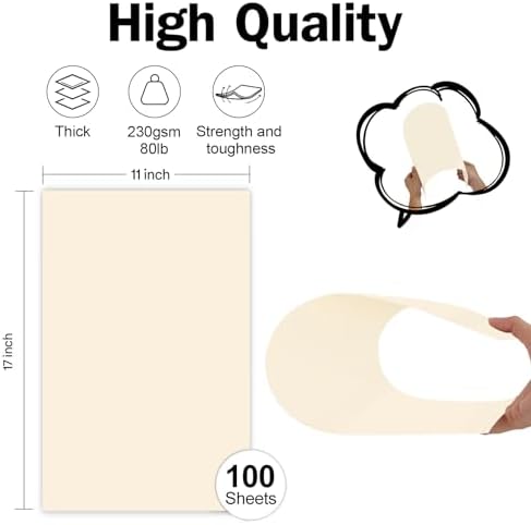 Cream Blank Cover Stock 11x17 100 Sheets - Image 2