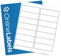 OnlineLabels 4" x 1.33" Labels - White Matte - Inkjet/Laser - 5,000 Sheets by OnlineLabels