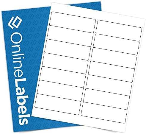 OnlineLabels 4" x 1.33" Labels - White Matte - Inkjet/Laser - 250 Sheets by OnlineLabels