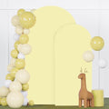 FANPROMS Arch Covers Set of 2 Yellow Wedding Arch Cover 6FT 7.2FT Arch Stand Cover for Wedding Party Spandex Arch Cover Stretchy Fabric Boho Backdrop Covers Set for Bridal Baby Shower Decoration by FANPROMS
