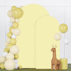 FANPROMS Arch Covers Set of 2 Yellow Wedding Arch Cover 6FT 7.2FT Arch Stand Cover for Wedding Party Spandex Arch Cover Stretchy Fabric Boho Backdrop Covers Set for Bridal Baby Shower Decoration by FANPROMS