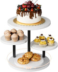 Dessert Stands for 50 Cupcakes 360°Rotating Wood Cupcake Stands Wedding Cake Stand 4 Tiered Cookie Serving Trays for Party Birthday Baby shower Afternoon Tea Dessert Table, White by Unknown