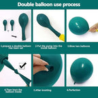 Dusty Green Teal Balloon Garland Arch Kit Double Stuffed, Dark Turquoise Aqua Sage Mist Green Balloon Different Sizes 18/12/5 Inch for Baby Shower Birthday Wedding Thanksgiving Christmas Party Decorat - Image 7