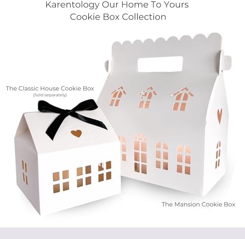 10 Pcs Large Mansion House Shaped Gift Boxes for Treats, Dessert, Fancy Cookie, White Gable Bakery Packaging - Image 5