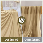 10x16ft Beige Backdrop Curtains for Wedding Party, 2 Panels 16 ft Long Back Drop Cloth, Wrinkle-Free Polyester Drapes for Birthday, Baby Shower, Stage Photography Background - Image 5
