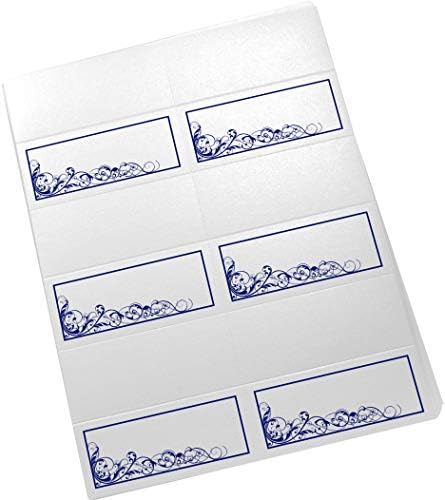 Scribble Vintage Swirl Printable Place Cards, Navy, Set of 150 (25 Sheets) - Image 3