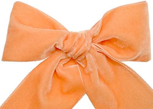 Morex Ribbon 012 Nylvalour Swiss Velvet Ribbon, Apricot - Image 3