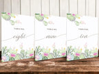 Cactus Design Table Number Cards Double Sided Party Table Numbers for Reception Baby Shower Anniversary Birthday Bridal Party 5x7 100 Pcs - Image 3