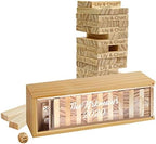 WE Games Custom Engraved Wood Block Party Game in Wooden Case, Guest Book Alternative for Wedding, Graduation, Baby Shower, Retirement Party - 12 inches Tall in Box, Clear Acrylic Lid - Image 6
