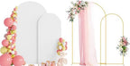 Wokceer Wedding Arch Backdrop Stand and Cover Set of 2,Arch and White Cover by Wokceer