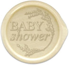 Infusion Wax Seal Baby Stickers - Elegant Self-Adhesive Baby Shower Envelope Seals in 12 Color Options - Perfect for Invitations, Cards, & Party Favors - 25 Pack (Baby Shower) by Infusion