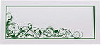 Scribble Vintage Swirl Place Cards, Hunter Green, Set of 60, Pre-cut and Sc - Image 3