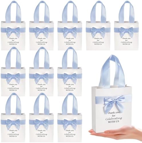 party greeting 50Pcs Wedding Gift Bags for Bridal Shower Bulk with Bow by partygreeting