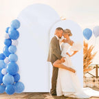 FOTSHARER Arch Covers 7.2 and 6ft White Arch Backdrop Cover Set of 2 Spandex Fitted Arched Backdrop Stand Cover Wedding Arches Covers for Wedding Ceremony Birthday Baby Shower Grad Party Decorations - Image 5