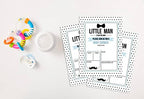 Pack of 30, Boy Baby Shower Party Collection, Baby Shower Invitation Cards, Fill in the Blank Invites WIth Envelopes, Little Man Theme Party Supplies - Image 4