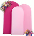 Pink Arch Backdrop Cover Set of 3 Wedding Arch Covers Stretchy Backdrop 7.2FT 6.6FT 6FT Decorations Baby Shower Bridal Shower Photo Birthday Party Hot Pink Arch Stand Cover Spandex by LittleFunny