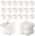 20 Set Fully Assembled Small Bubble Candles Elegant Baby Shower Favors Bulk Set with Decorative Ribbons Thank You Cards for Baby Shower Guest Gifts (20, Flowers) by Unknown