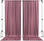 AK TRADING CO. 10 feet x 8 feet IFR Polyester Backdrop Drapes Curtains Panels with Rod Pockets - Wedding Ceremony Party Home Window Decorations - Dusty Rose by Fabrics%7CEventDecor%7CCrafts%7CUpholsteryFoam