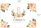 Andaz Press Custom Personalized Disposable Paper Placemats, 12 x 18 Inch, Set of 25, Custom Bridal Shower Boho Coral Floral, Tableware, Dining, Tabletop, Table Setting for Wedding, Bridal Shower - Image 3