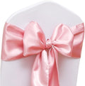 50 Pack Dusty Pink Chair Sashes, Satin Bows for Chairs for Birthday Wedding Party Gender Reveal Decor, Dusty Pink Chair Bows Sashes, Romantic Chairs Ribbons Ties by JFDYDM