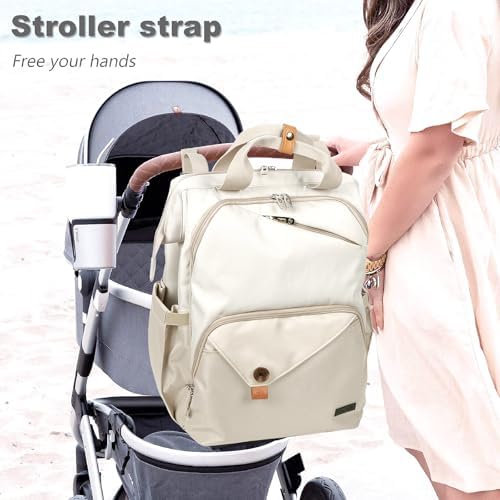 Hap Tim Baby Diaper Bag for Boys Girls, Large Backpack Diaper Bags with Double Compartments, Baby Registry Search Shower Gifts Stuff Newborn Must Haves（7340-KK） - Image 3