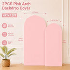 Pink Arch Cover 7.2 and 6ft Spandex Birthday Arch Backdrop Cover Set of 2 - Image 6