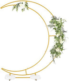 Half Crescent Moon Wedding Arch Backdrop Stand 6.9FT Party Ceremony Arch by Vincidern