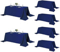 Fokitut 6 Pack Rectangle Tablecloth, 90x156 Inch, Stain Resistant and Wrinkle Polyester Table Cloth, Fabric Table Cover for Kitchen Dining, Wedding, Party, Holiday Dinner-Royal Blue by Fokitut