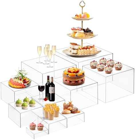 10 PCS Buffet Risers, Large Food Risers for Buffet Table, Dessert Display by Unknown