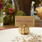 Kate Aspen Place Card Holders (Place Cards Included) - Set of 12 - Table Number Holder for Weddings, Gold Pumpkin Photo Holder for Table Assignments at Bridal Showers or Anniversaries - Image 4