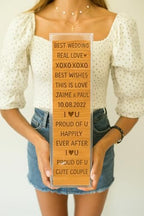 LIFETOO Wooden Block Guest Book Alternative for 100+ Guests, White & Rustic Wood Blocks, Acrylic Case with Sliding Lid & Pen, Wedding, Bridal Shower & Baby Shower Reception Decorations - Image 6