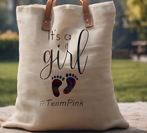 It's a Girl Baby Gender Reveal Stencil Team Pink Template Reusable for Painting on Walls, Wood, Arts and Crafts (727) - 17 x 22 Inches - Image 4