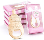 24 Packs Pink Baby Shower Bottle Opener Favors for Guests - Baby Bottle Design Baby Girl Return Gifts, Wedding Favors, Party Decorations by Orlabno