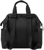 Skip Hop Diaper Bag Backpack: Mainframe Large Capacity Wide Open Structure with Changing Pad & Stroller Attachement, Black with Gold Trim - Image 7