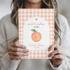 Personalized Peach Baby Shower Guest Book, Custom Sweet Little Peach on the Way Memory Keepsake, Advice and Wishes for Baby Journal, New Parents Gift, Hardcover Lined Writing Notebook for Registry - Image 3
