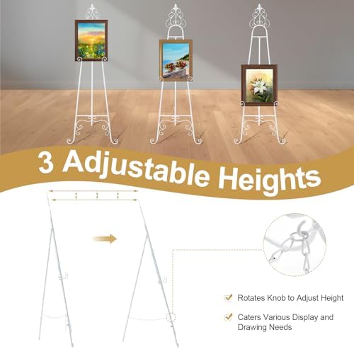 Easel Stand for Sign, Elegant, White, 1 Pcs - Image 4