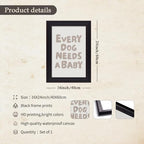 Vintage Framed Fun Kids Quotes Canvas Posters Every Dog Needs A Baby Wall Art Modern Trendy Minimalist Toddler Prints Playing Print For Nursery Room Wall Decor 16x24 inch - Image 2