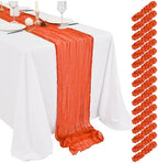 Showgeous 16 Pack Orange Cheesecloth Table Runner 17 x 108 Inch by Showgeous