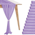 12 Pack Light Purple Table Runner 10ft Romantic Chiffon Table Runner for Wedding Baby Shower and Birthday Party Cake Table Decorations(120 x 12 in) by Unknown