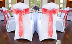 MDS® Pack of 100 Satin Chair Sashes for Wedding & Events – Coral - Image 2