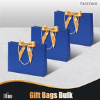 YACEYACE Blue Gift Bags with Bow 20Pack of Blue Gift Bag with Tissue Paper - Image 6