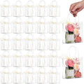 WDSHCR 80 PCS Clear Plastic Gift Bags with Handles, Party Favor Bags with Ribbons, Reusable Goodie Tote Bags for Wedding, Baby Shower, Birthday (Clear 5.1 x 5.9 x 2.8, 80 Pack) by WDSHCR