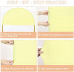 Set of 3 Wedding Arch Backdrop Cover 7.2ft, 6.6ft, 6ft Yellow Arch Cover Chiara Backdrop Covers for Arch Stand Spandex Arch Covers for Happy Birthday Party Bridal Shower Graduation Arch Decor - Image 3