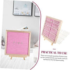Double Sided Felt Letter Board Set with Wooden Frame and Easel - Image 7